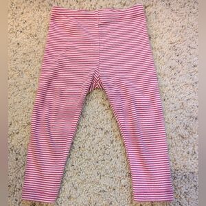 Tea Collection Pink and White Striped Leggings